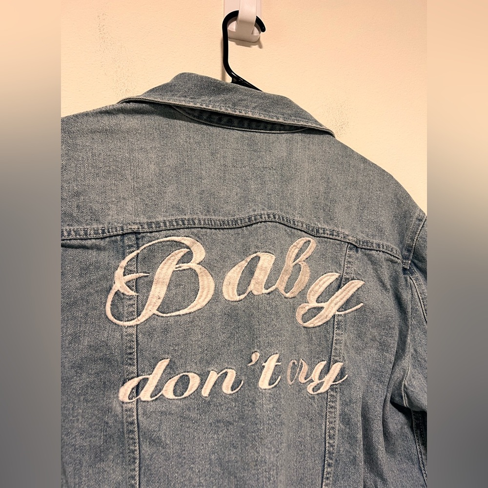 Denim Jacket with Embroidered Back - Picture 5 of 16